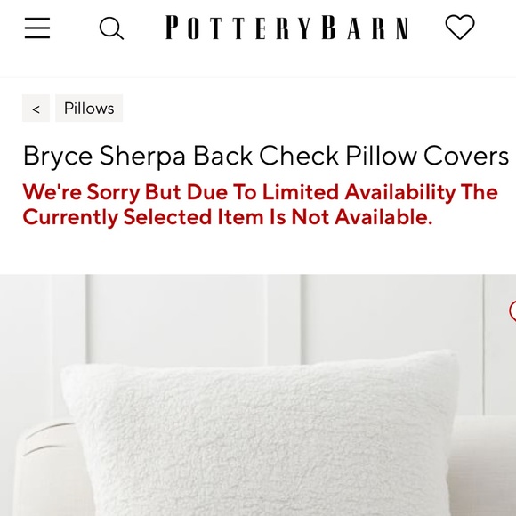 Pottery Barn Red and Black Bryce Sherpa Back Check Pillow Cover - Picture 15 of 15